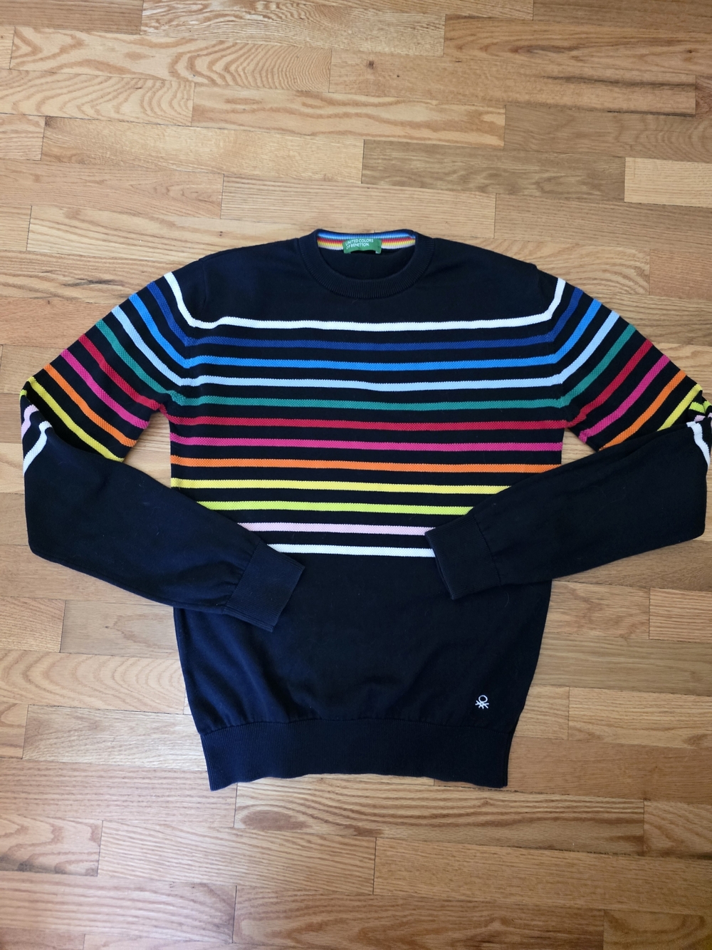 United Colors Of Benetton Rainbow Stripe Sweater Size Small